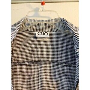 clio top long sleeve vintage Large black and white zip up